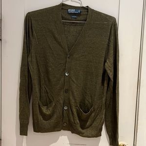 Polo Ralph Lauren 100% linen cardigan sweater NEW